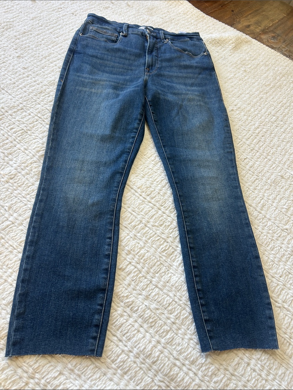 Good American Indigo Straight-Leg Jeans